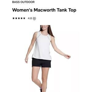 Bass outdoor Women’s Macworth White Loose Fit Tank Top size Small NWT